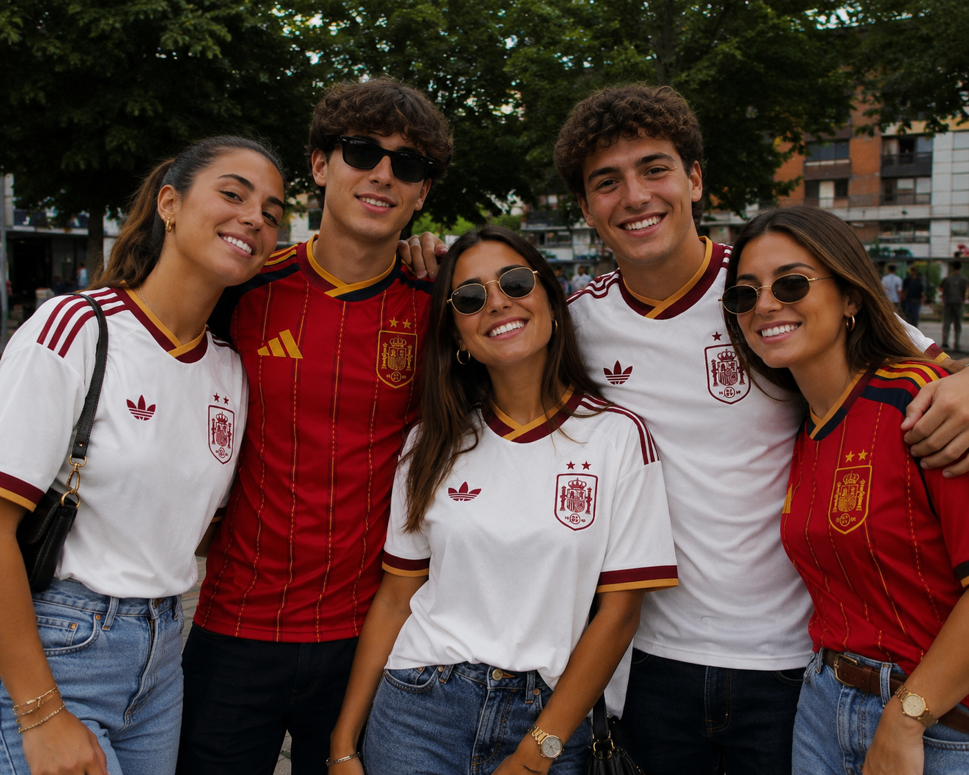 Foto de Peña LA ROJA Madrid con la camiseta LA ROJA